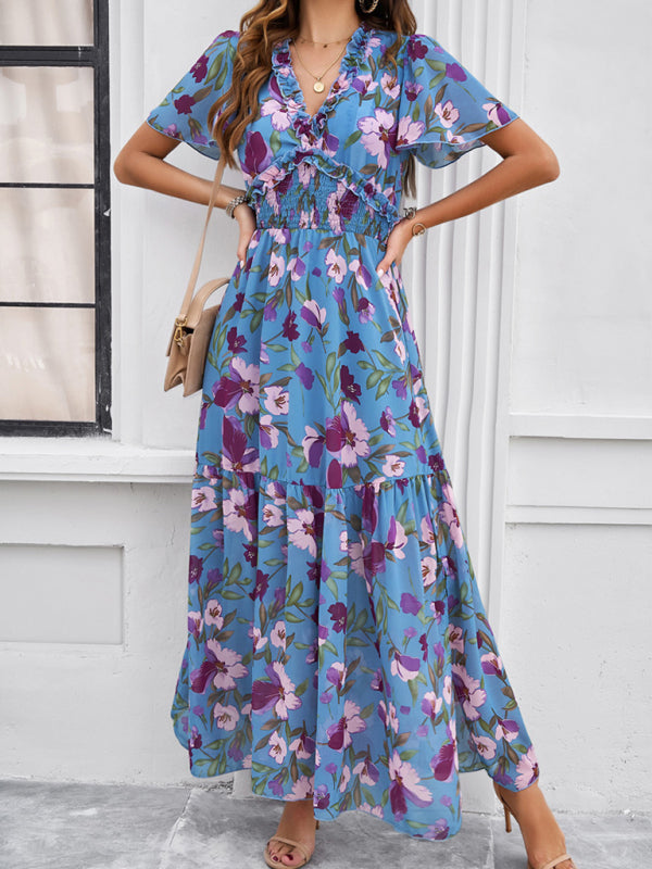 Printed Waist Dress – Casual Grace Style for Spring & Summer Comfort