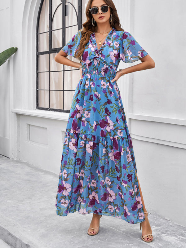 Printed Waist Dress – Casual Grace Style for Spring & Summer Comfort