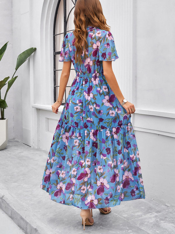 Printed Waist Dress – Casual Grace Style for Spring & Summer Comfort