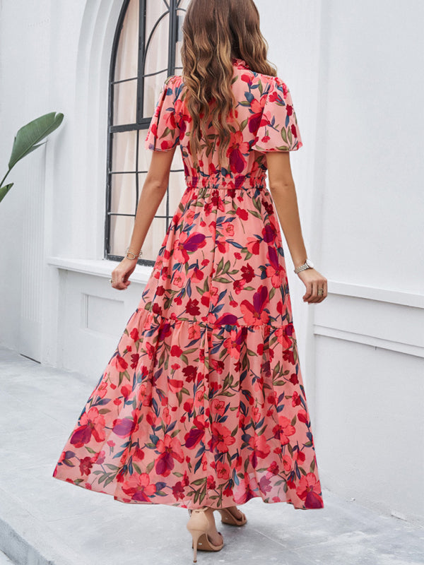 Printed Waist Dress – Casual Grace Style for Spring & Summer Comfort