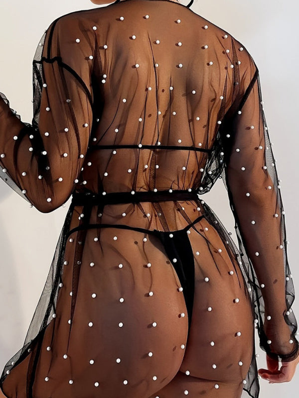 Sheer Sun Protection Beach Cover-Up – Lightweight Jacket Style
