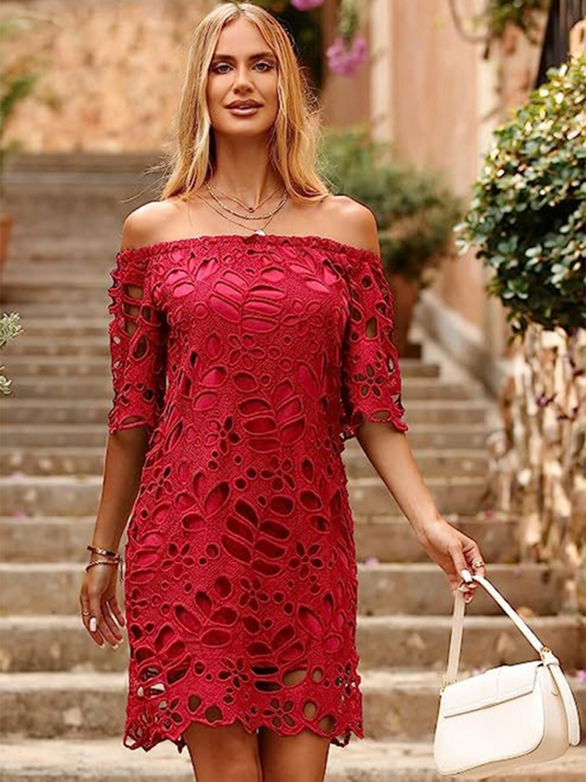 One-shoulder Cutout Midi Dress - Structured Woven Design For Spring & Summer