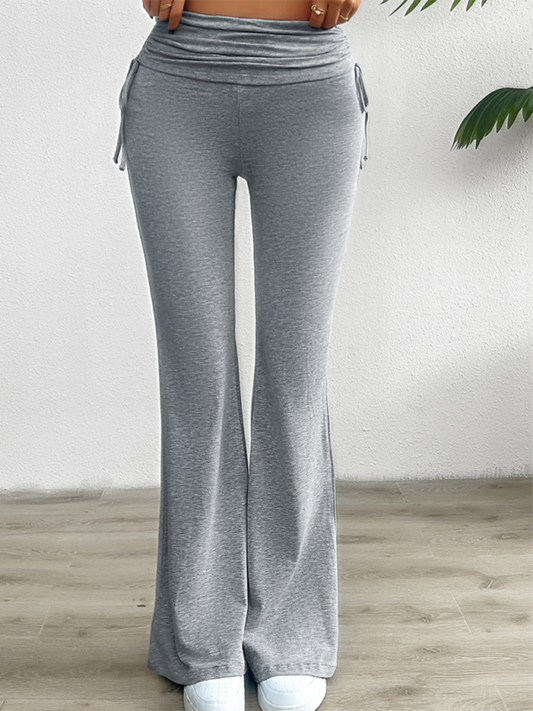 Chic Pleated Slim-Fit Trousers