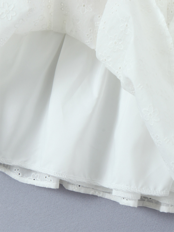 Square Neck A-Line Cotton Dress – Romantic Seaside Vacation Style