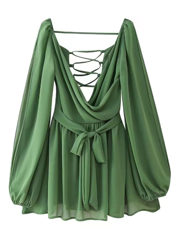 Off-shoulder V-neck Midi Dress - Curve-enhancing Fit In Bold Summer Colors