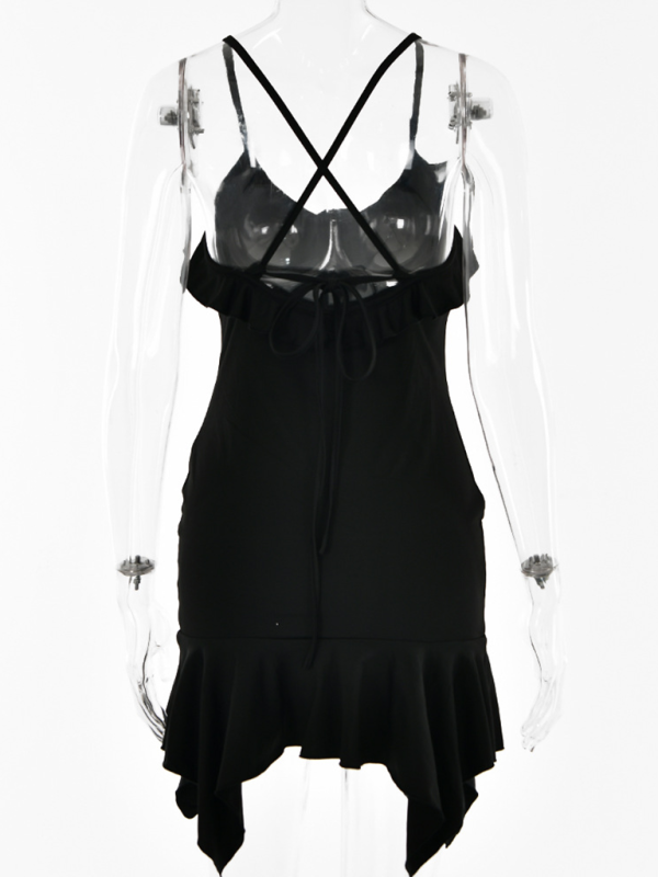 Sexy V-Neck Suspender Bodycon Dress