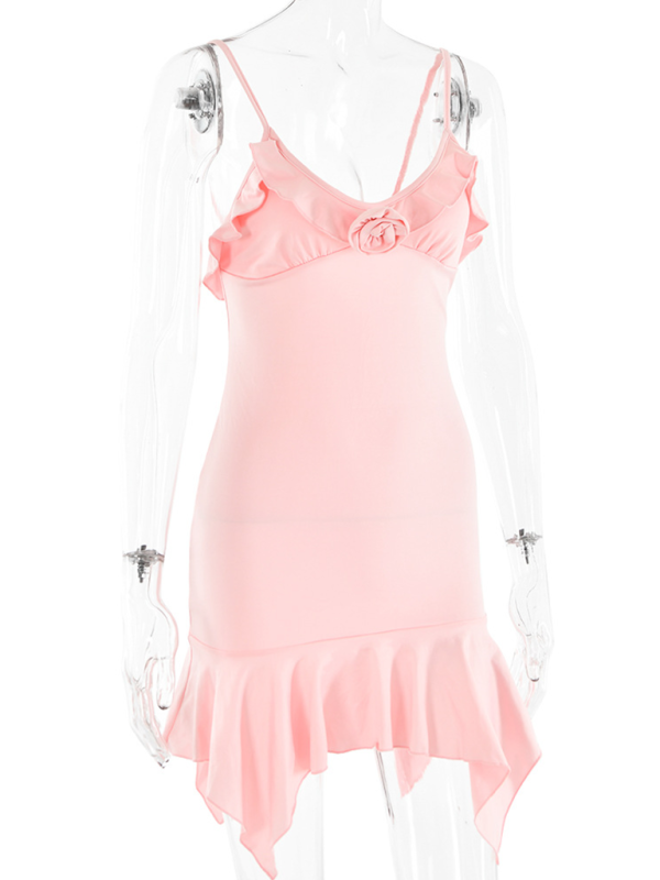 Sexy V-Neck Suspender Bodycon Dress