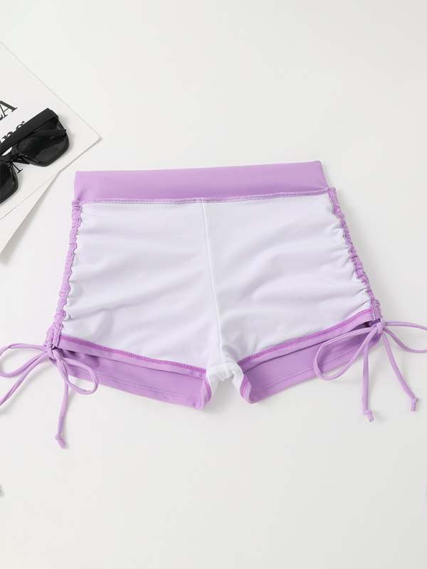 Solid Color High-Waisted Bikini – Supportive Fit & Tummy Coverage
