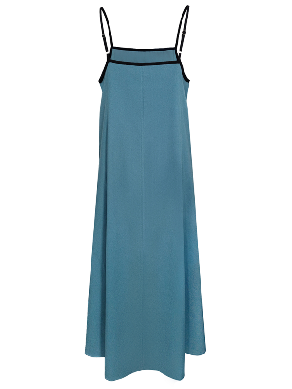 Women's Casual Cotton Linen Suspender Dress