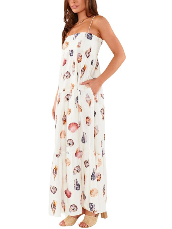 Layered Printed Suspender Maxi Dress – Romantic Fit for Holidays & Summer Escapes