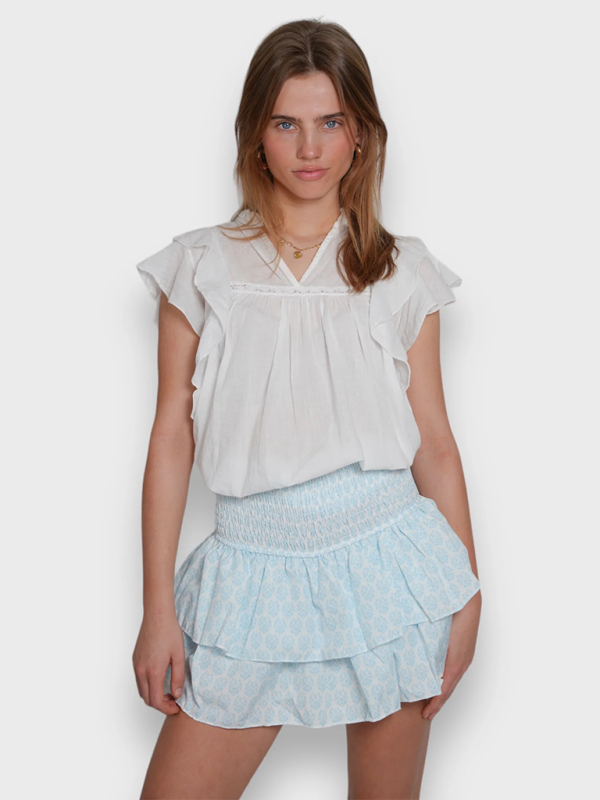 Mini saia às riscas com folhos – Smiling Maria