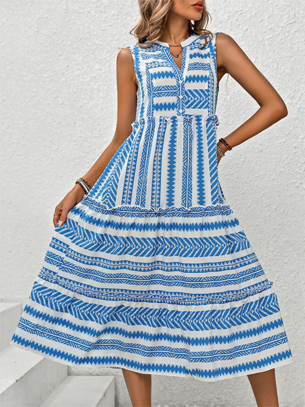 Boho Sleeveless Resort Maxi Dress