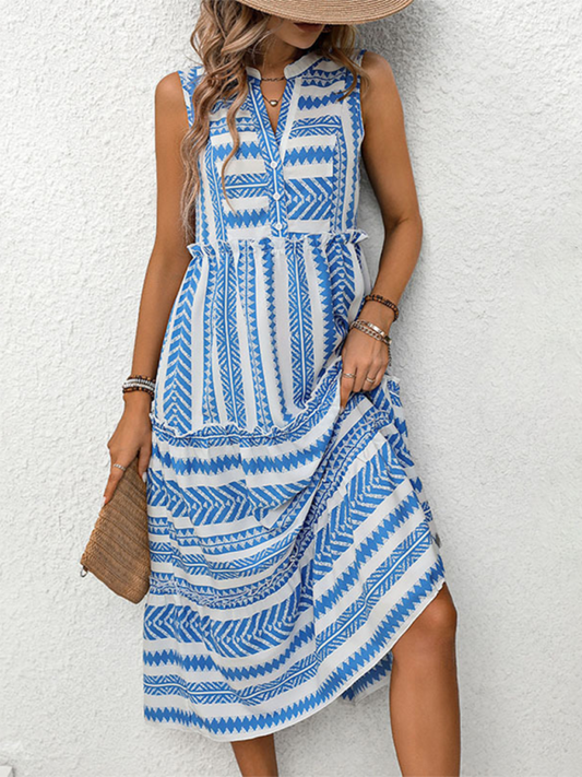 Boho Sleeveless Resort Maxi Dress