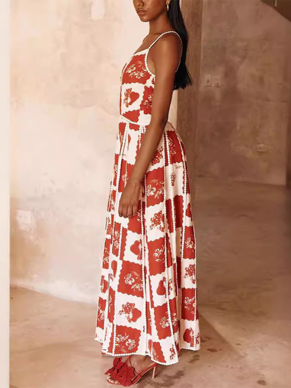 One-Shoulder Printed Summer Dress