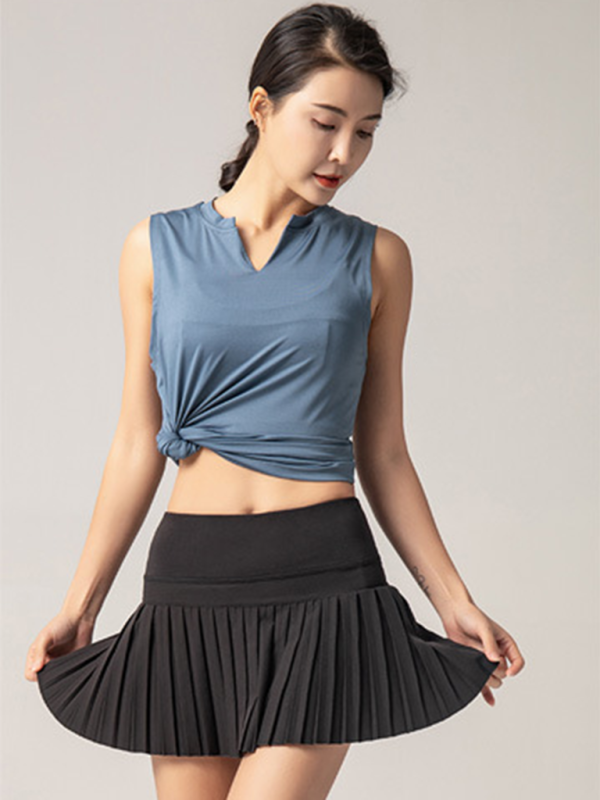 Pleated Quick-Dry Sports Skort