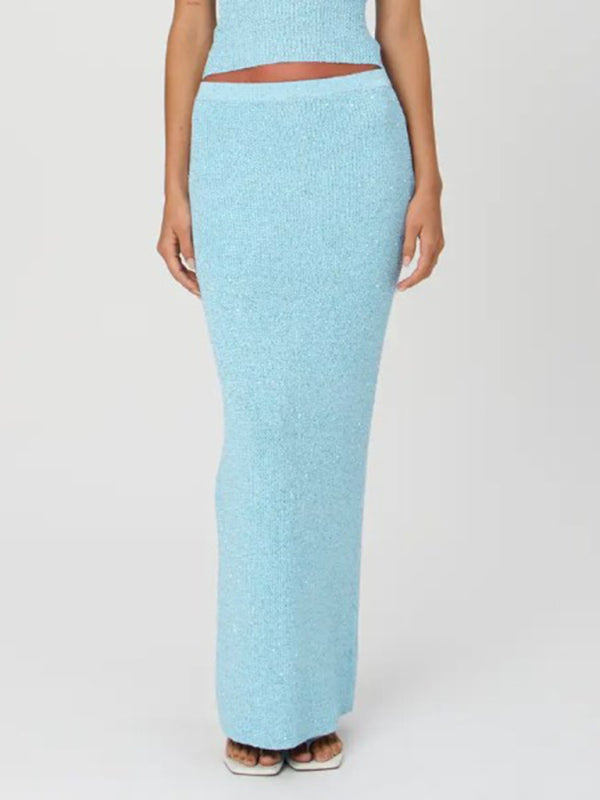 Slim Knit Midi Skirt – Smiling Maria