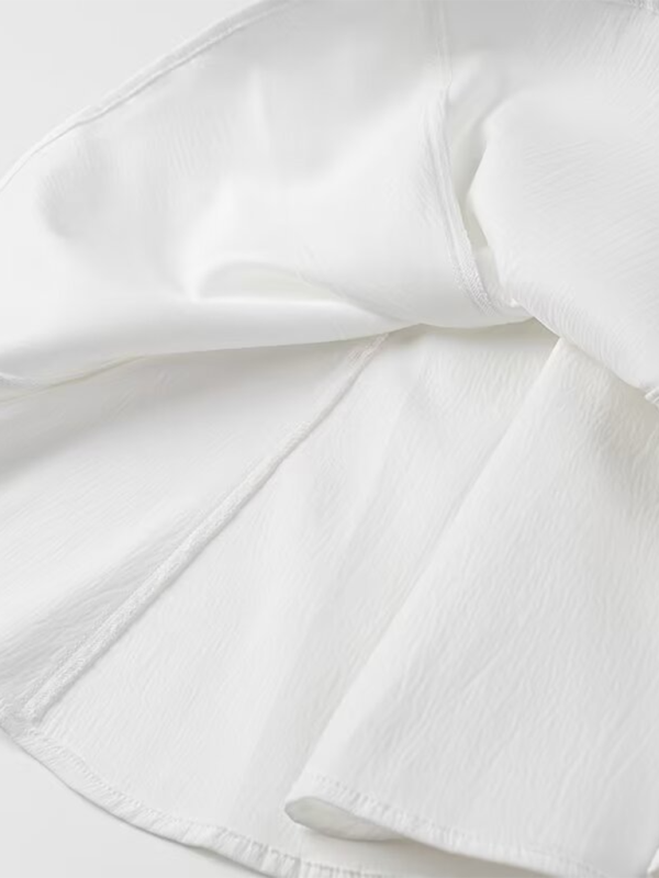White Sleeveless Round Neck Midi Dress – Woven Grace Style for Summer