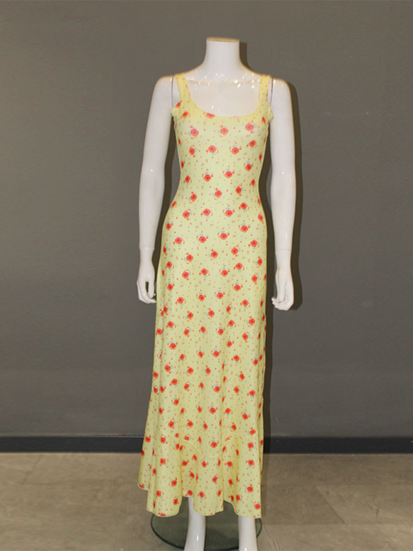 Floral Vacation Suspender Dress – Lightweight Sling Maxi for Summer Getaways