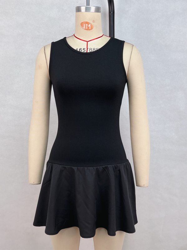 Solid Sleeveless Knit Midi Dress – Lightweight Spring Summer Casual Wear