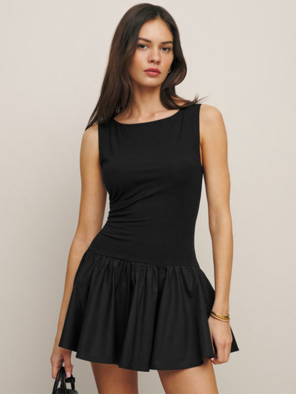 Solid Sleeveless Knit Midi Dress – Lightweight Spring Summer Casual Wear
