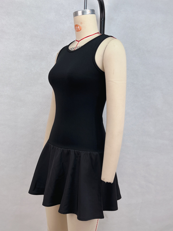 Solid Sleeveless Knit Midi Dress – Lightweight Spring Summer Casual Wear