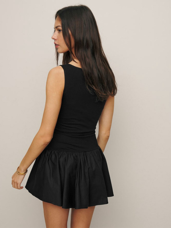 Solid Sleeveless Knit Midi Dress – Lightweight Spring Summer Casual Wear