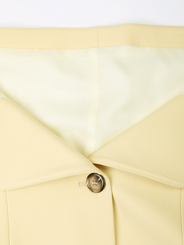Goose Yellow One-shoulder Blazer Dress - Tailored Fit & Mid-length Style