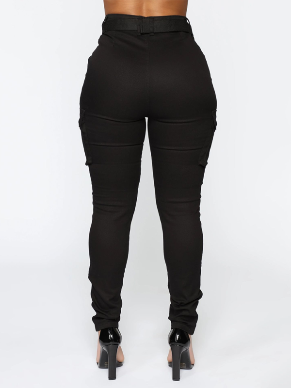 Stretch Workwear Pants with Belt