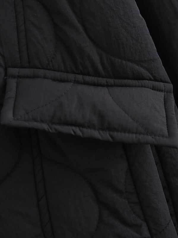 Prošívaná bavlněná bunda na knoflíky – retro ležérní styl