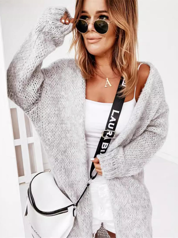 Vapaa neulottu avoin neuletakki – Smiling Maria