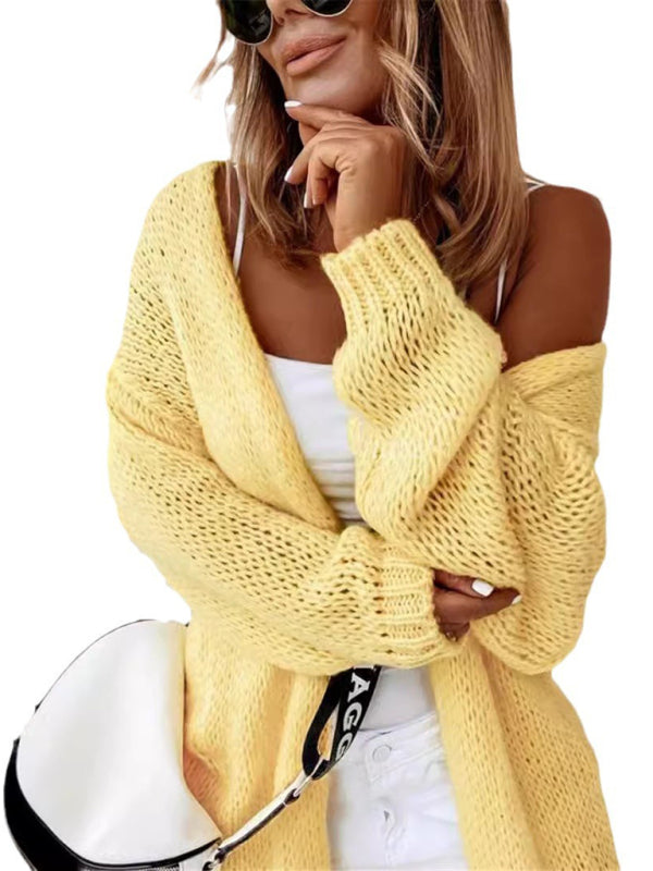 Vapaa neulottu avoin neuletakki – Smiling Maria