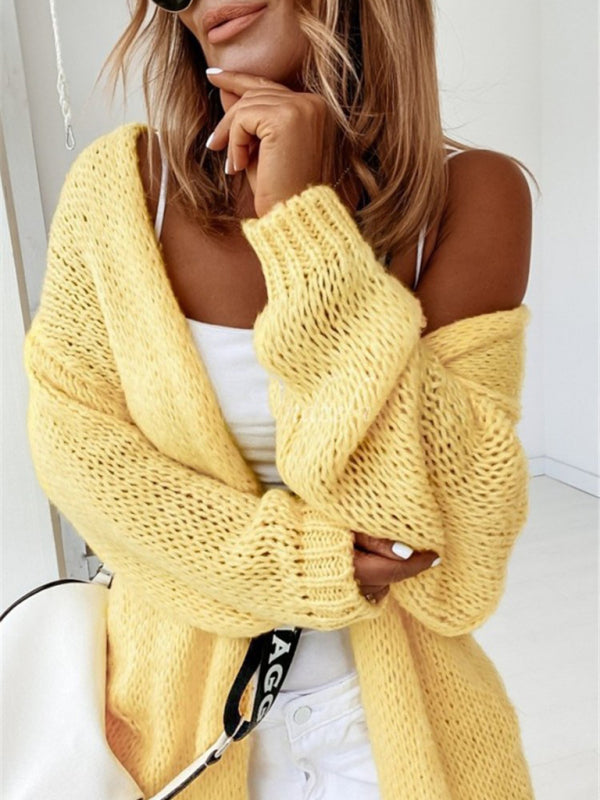 Vapaa neulottu avoin neuletakki – Smiling Maria