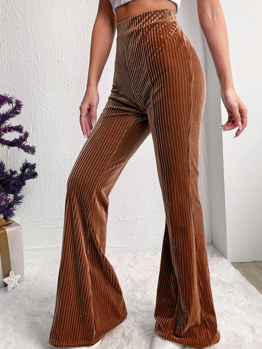 Corduroy Wide-Leg High Waist Pants – Smiling Maria
