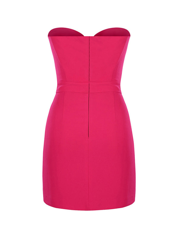 Backless Bow Bodycon Mini Dress