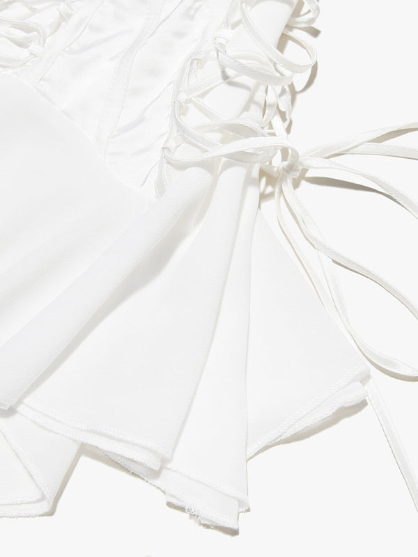 Strapless Chiffon Halter Dress – Backless & Elegant