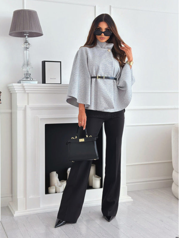 Wollen Cape Jas met Tailleband – Smiling Maria