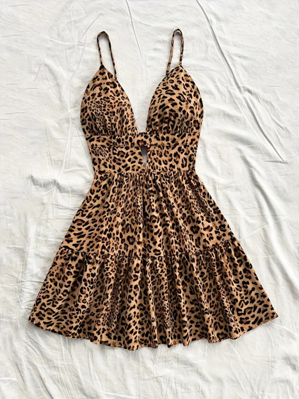 Backless Sleeveless Vacation Dress – Elegant Suspender Style for Summer