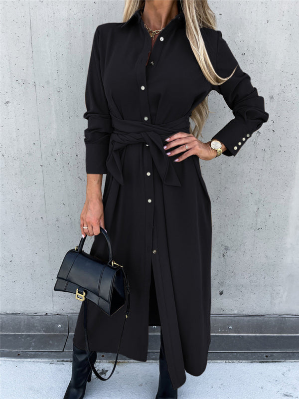 Long Sleeve Cardigan Maxi Dress – Lightweight Woven Elegance for All Seasons