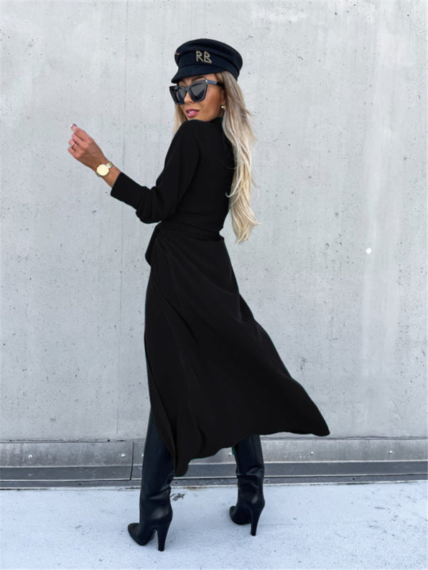 Long Sleeve Cardigan Maxi Dress – Lightweight Woven Elegance for All Seasons