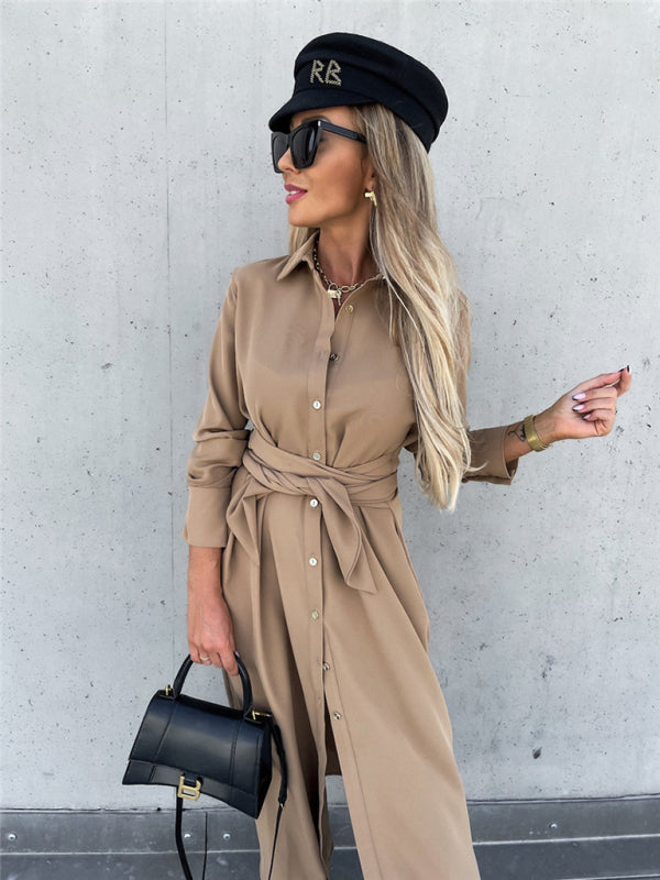 Long Sleeve Cardigan Maxi Dress – Lightweight Woven Elegance for All Seasons