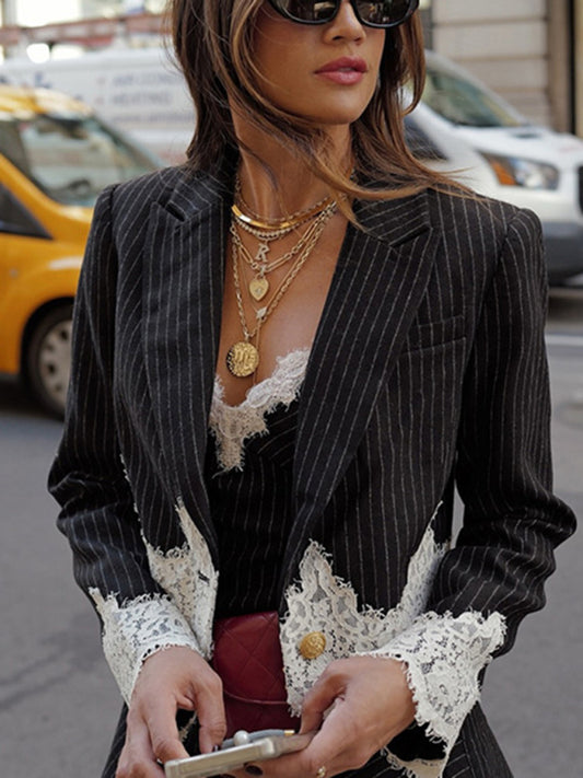 Chic Patchwork Suit – Smiling Maria