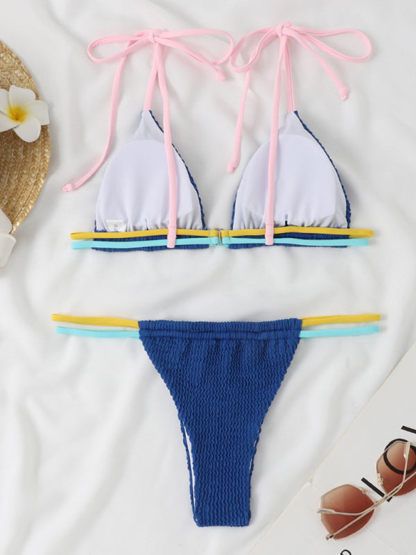 Colorful Multi-String Thong Bikini – Sexy Two-Piece Swimsuit