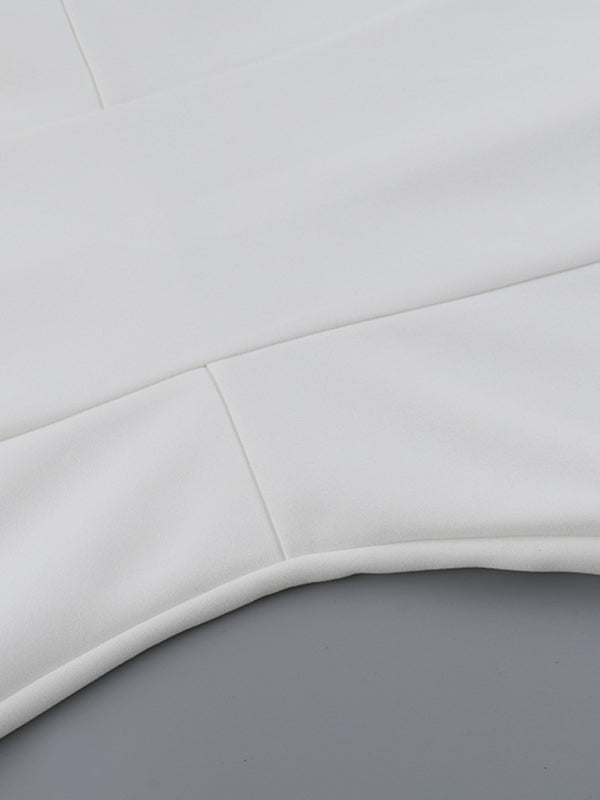 Square Neck A-Line Short Sleeve Dress
