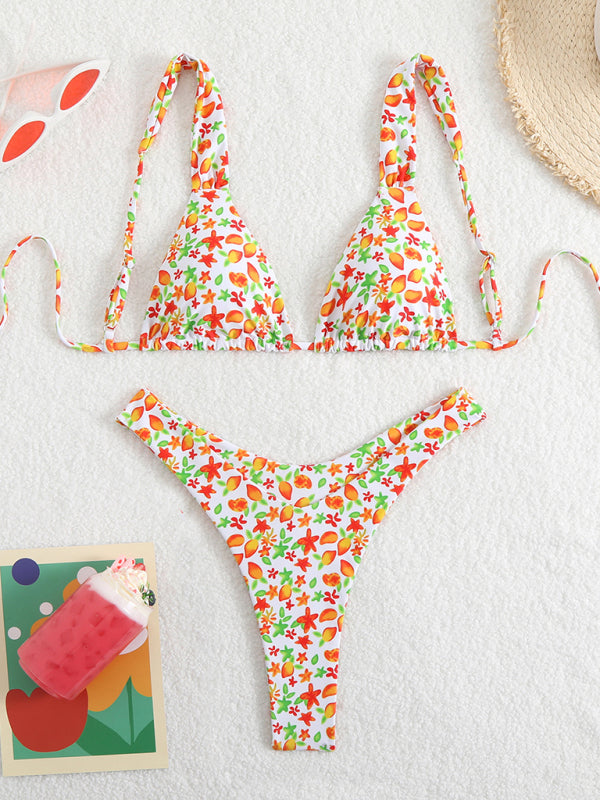 Printed Double-Layer Bikini – High-Stretch Fabric, Full Body Print
