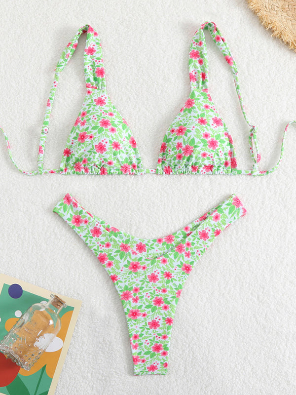 Printed Double-Layer Bikini – High-Stretch Fabric, Full Body Print