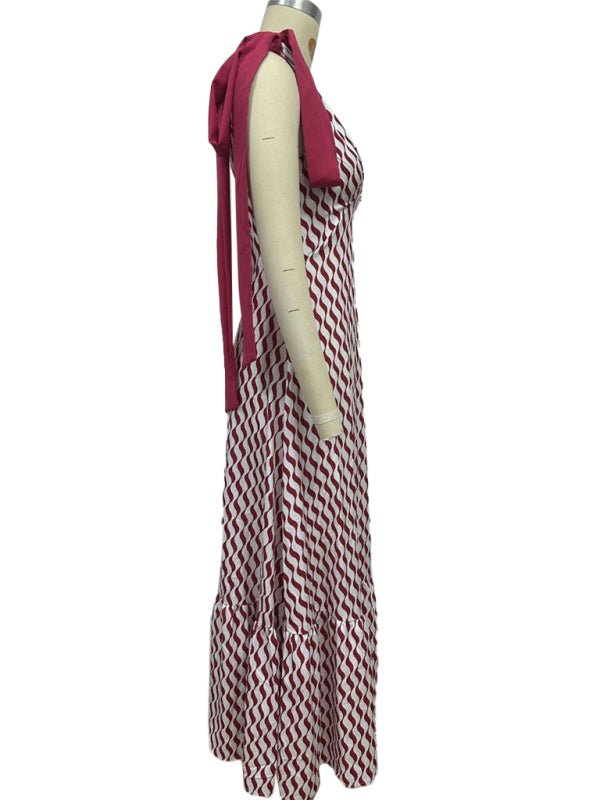 Floral V-Neck Sleeveless Maxi Dress