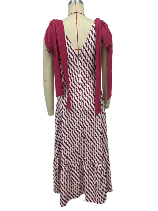 Floral V-Neck Sleeveless Maxi Dress