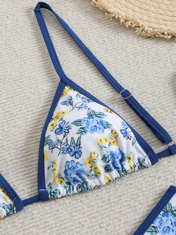 Floral High-Waisted Bikini – Stretch Knit, Adjustable Fit, Summer-Ready