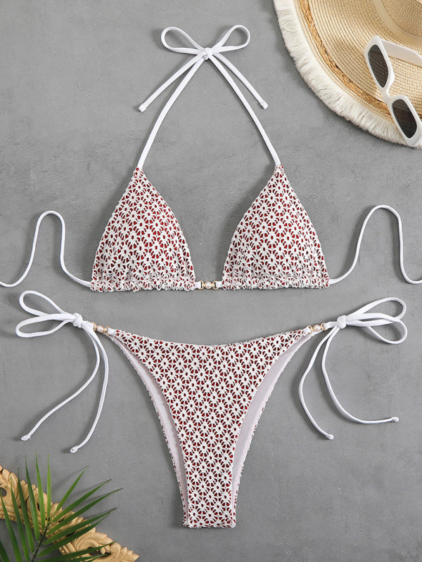 Floral High-Waisted Bikini – Vibrant Colors, Sexy Cut & Stretch Fit