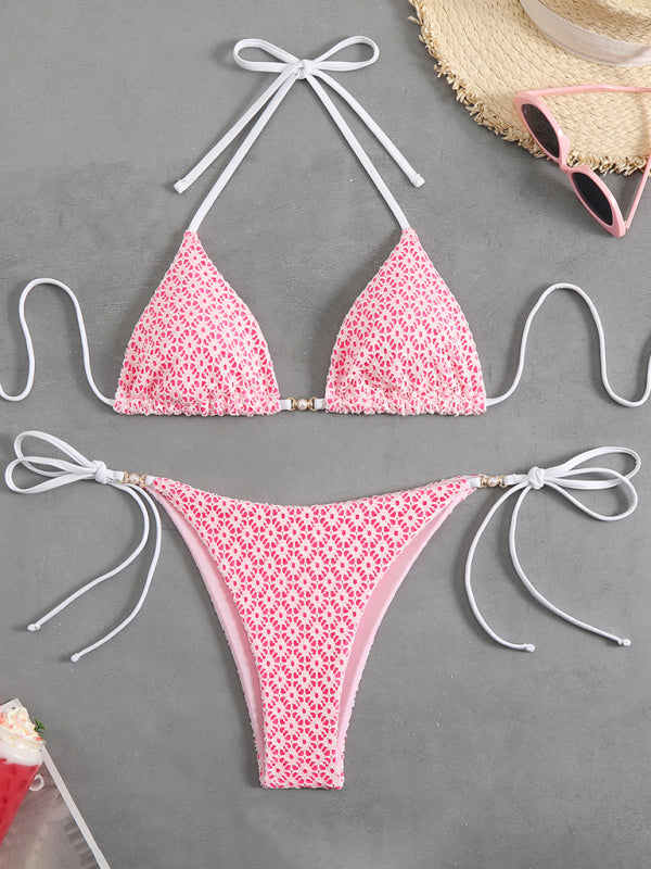 Floral High-Waisted Bikini – Vibrant Colors, Sexy Cut & Stretch Fit